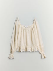 BHOEM Ecru Shiffli Embroidered Romantic Blouse - Bild 6 von 6