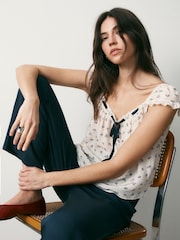 BHOEM White Floral Printed Romantic Top - Image 2 of 5