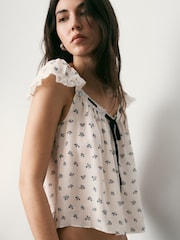 BHOEM White Floral Printed Romantic Top - Image 5 of 5