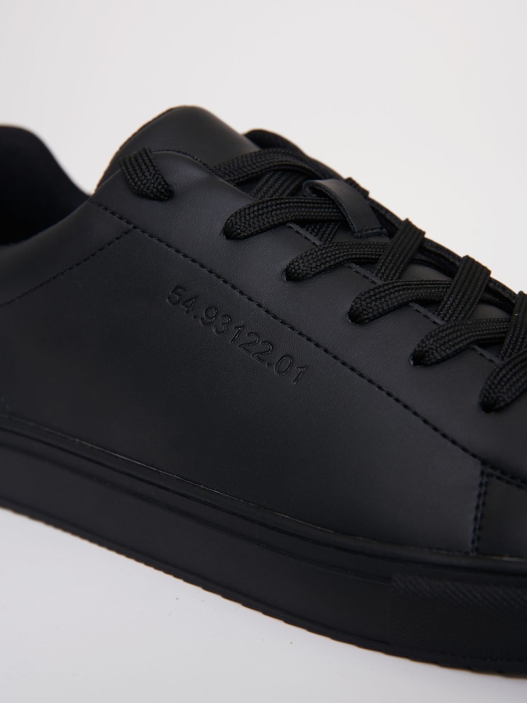 Threadbare Black PU Court Trainers - Image 4 of 4 Threadbare Black PU Court Trainers - Image 4 of 4
