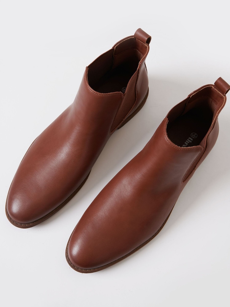 Threadbare Brown Chelsea Boots - Image 2 of 4 Threadbare Brown Chelsea Boots - Image 2 of 4