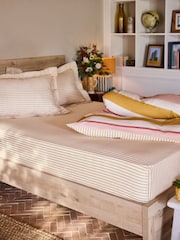 FatFace Ochre Stripe Fitted Sheet - Image 1 of 3