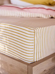 FatFace Ochre Stripe Fitted Sheet - Image 2 of 3