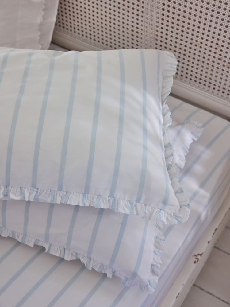 Shabby Chic by Rachel Ashwell® Set of 2 Blue Cabana Stripe Pillowcases - Image 2 of 3
