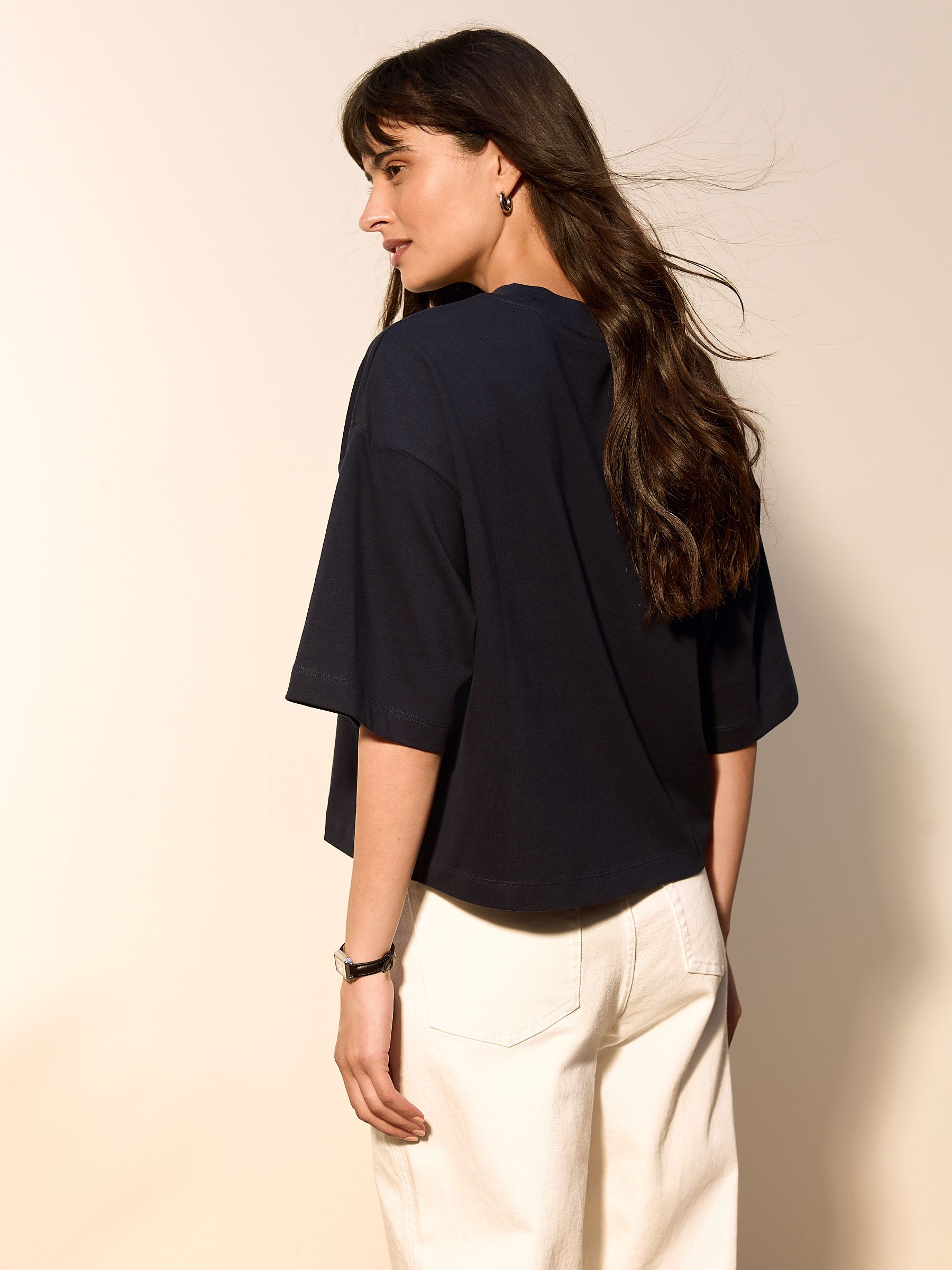 Buy Navy/Polka Dot Short Sleeve Crew Neck T-Shirt with Scarf from