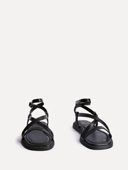 Linzi Black Valor Strappy Flat Sandals - Image 3 of 4
