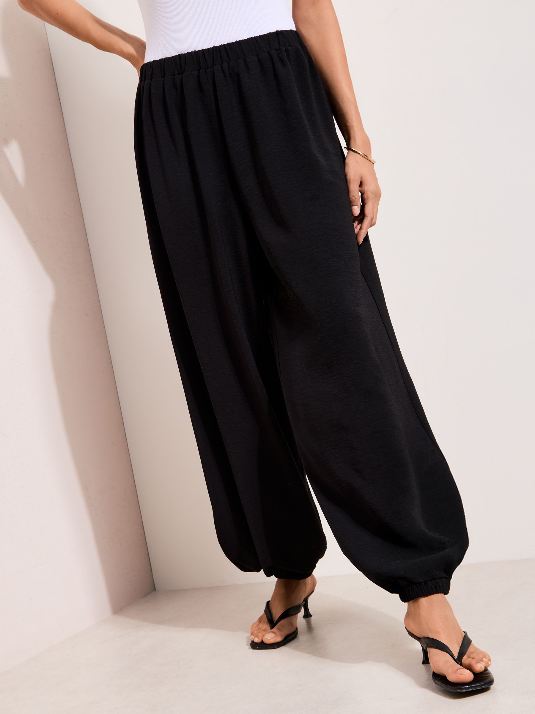 Buy Friends Like These Black Balloon Trousers With Elasticated