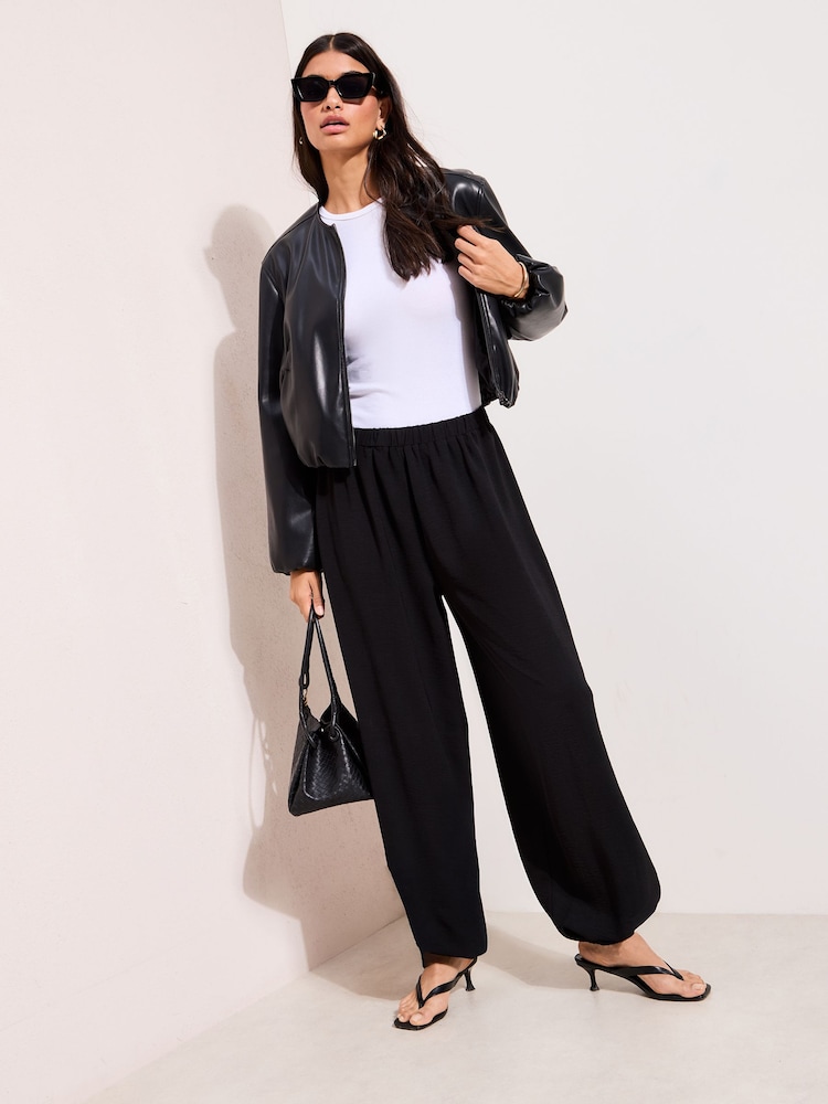 Friends Like These Black Balloon Trousers With Elasticated Waist - Image 5 of 5