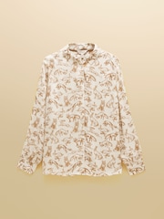 Cream Equestrian Print - Elvina Satin Shirt - صورة 7 من 7