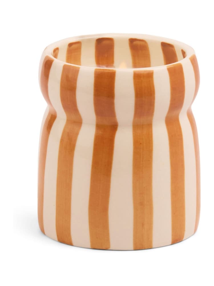 Paddywax Cabana 184g Rust Striped Ceramic Candle - Image 1 of 3 Paddywax Cabana 184g Rust Striped Ceramic Candle - Image 1 of 3