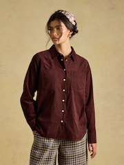 Joules Cassie Brown Cord Shirt - Image 1 of 8