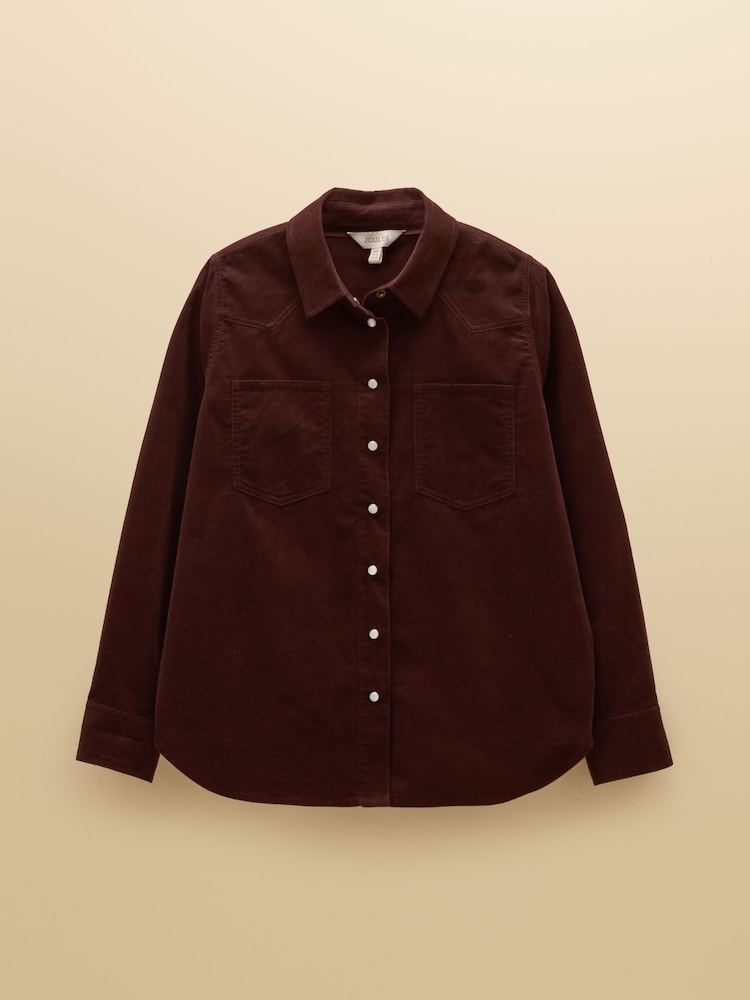 Joules Cassie Brown Cord Shirt - Image 8 of 8 Joules Cassie Brown Cord Shirt - Image 8 of 8