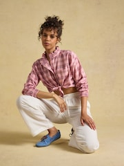 Vérification rose - Chemise Oxford Raccourci Joules - Image 3 sur 9