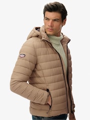 Superdry Nude Hooded Fuji Padded Jacket - Image 17 of 17