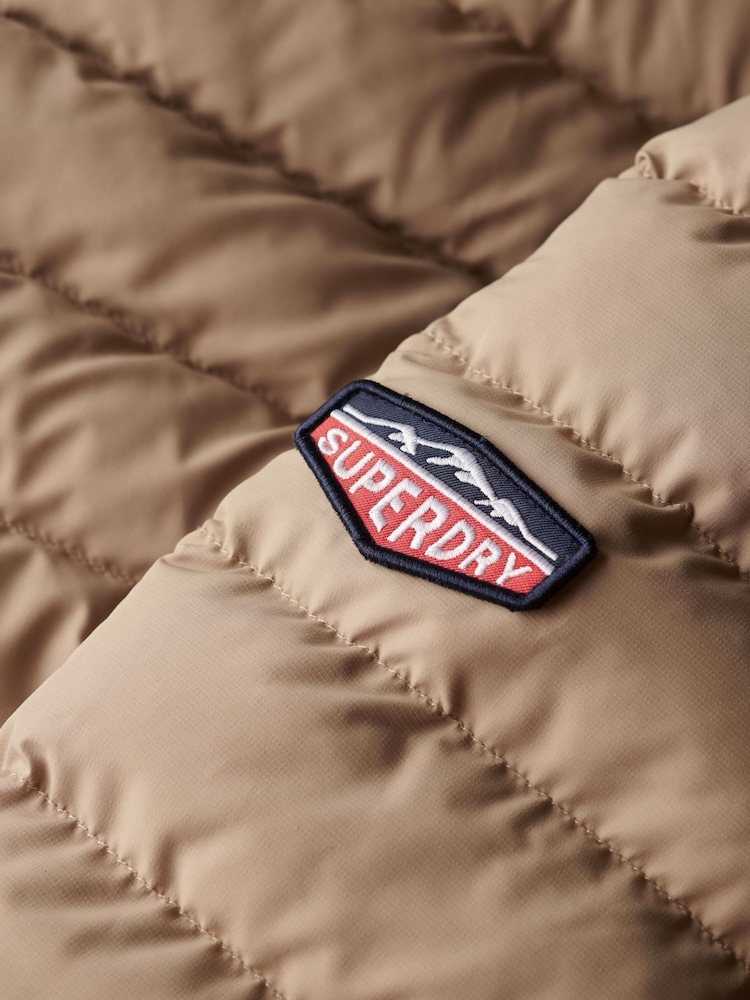 Superdry Nude Hooded Fuji Padded Jacket - Image 8 of 8