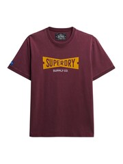 Superdry Red Heritage Tab Loose T-Shirt - Image 6 of 7