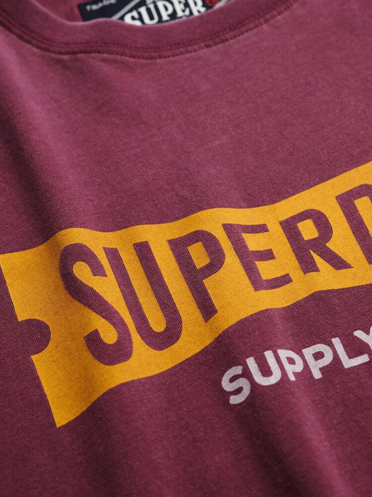Superdry Red Heritage Tab Loose T-Shirt - Image 7 of 7