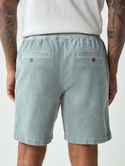 Bleu canard - Elasticated Waist Cord Shorts - Image 3 sur 6