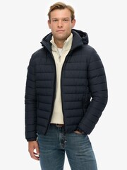Superdry Blue Hooded Fuji Padded Jacket - Image 3 of 8