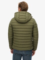 Superdry Green Hooded Fuji Padded Jacket - Image 2 of 7