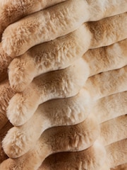 BHS Natural Marled Rib Throw - Image 2 of 4