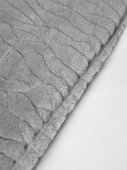 BHS Grey Bergen Faux Fur Throw - Image 3 of 5