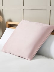 BHS 2 Pack Blush Velvet Velour Piped Edge Cushions - Image 1 of 4