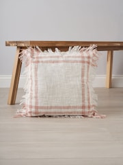 BHS 2 Pack Pink Tula Check Cushions - Image 1 of 5