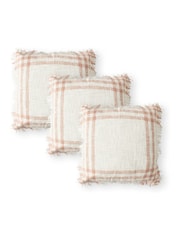 BHS 2 Pack Pink Tula Check Cushions - Image 5 of 5