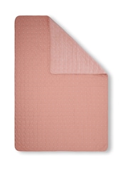 BHS Pink Cross Stitch Quilted Bedspread - Image 5 of 5