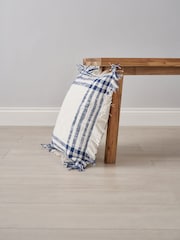 BHS 2 Pack Navy Tula Check Cushions - Image 2 of 5