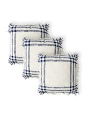 BHS 2 Pack Navy Tula Check Cushions - Image 5 of 5