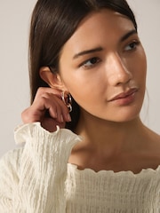 Ecru Shirred Texture Long Sleeve Top - Image 5 of 5