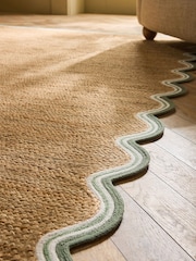 Natural Wave Border Jute Rug - Image 2 of 5