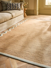 Natural Wave Border Jute Rug - Image 3 of 5
