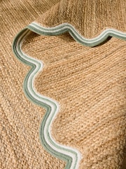 Natural Wave Border Jute Rug - Image 4 of 5