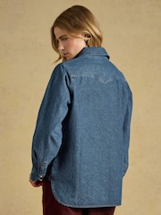 Joules Denim Blue Relaxed Fit Shirt - Image 2 of 7