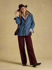 Joules Denim Blue Relaxed Fit Shirt - Image 3 of 7