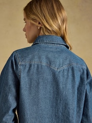 Joules Denim Blue Relaxed Fit Shirt - Image 4 of 7