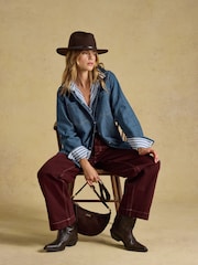 Joules Denim Blue Relaxed Fit Shirt - Image 5 of 7