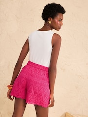 Love & Roses Pink Broderie Shorts - Image 4 of 4