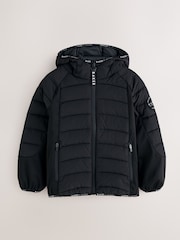 Baker by Ted Baker Shower Resistant Neoprene Padded Black Jacket - Image 7 of 16