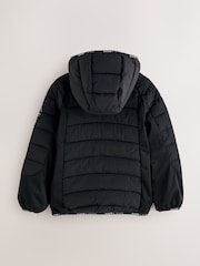 Baker by Ted Baker Shower Resistant Neoprene Padded Black Jacket - Image 8 of 16