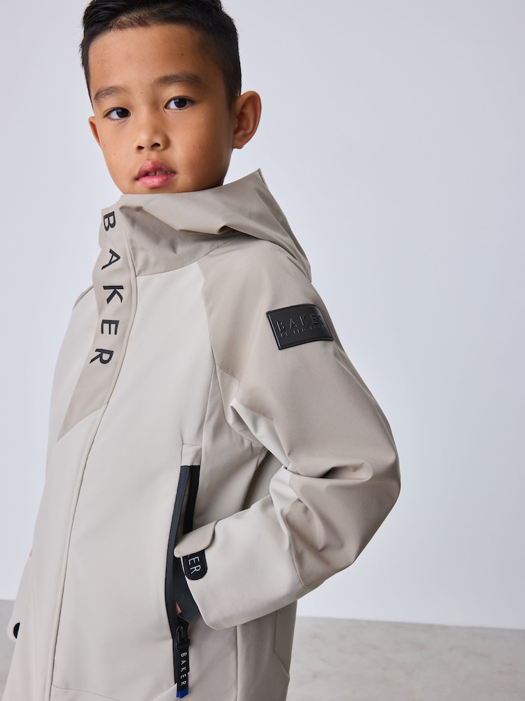 Baker by Ted Baker Grey Baker by Ted Baker Shower Resistant Colourblock Jacket - Image 1 of 8 Baker by Ted Baker Grey Baker by Ted Baker Shower Resistant Colourblock Jacket - Image 1 of 8