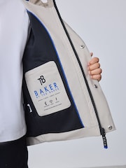 Baker by Ted Baker Grey Baker by Ted Baker Shower Resistant Colourblock Jacket - Image 8 of 8
