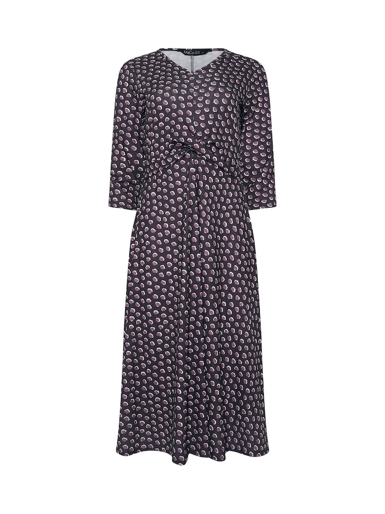 M&Co Black Petite Long Sleeve Twist Front Midi Dress - Image 5 of 5 M&Co Black Petite Long Sleeve Twist Front Midi Dress - Image 5 of 5