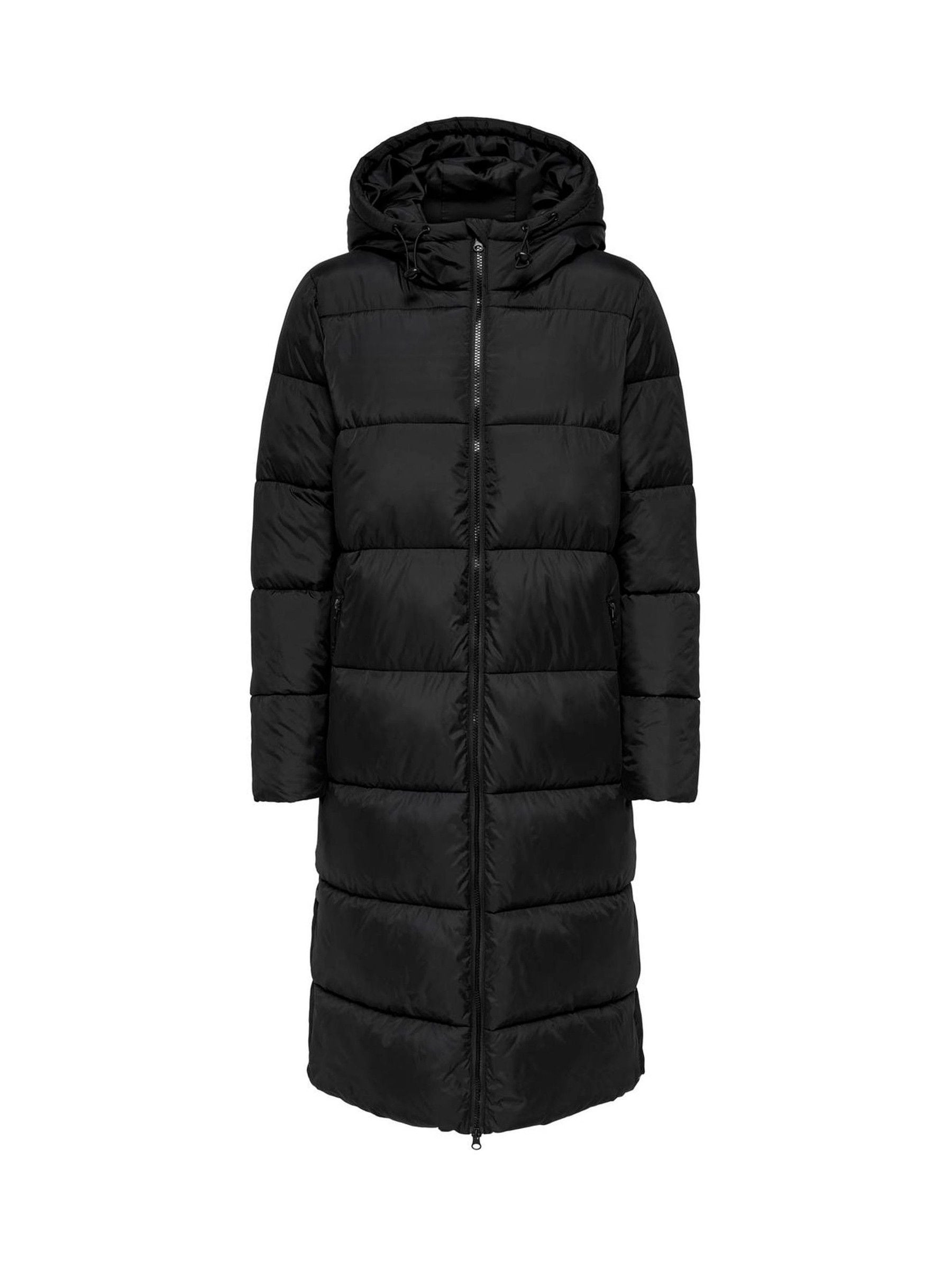 Buy ONLY Black Zip Up Hooded Long Puffer Coat from Next USA