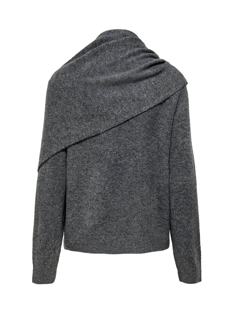 JDY Round Neck Cardigan With Scarf - Bild 2 von 3