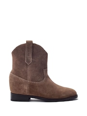 Moda in Pelle Sh Gallop Hidden Wedge Suede Western Ankle Boots - Image 1 of 4