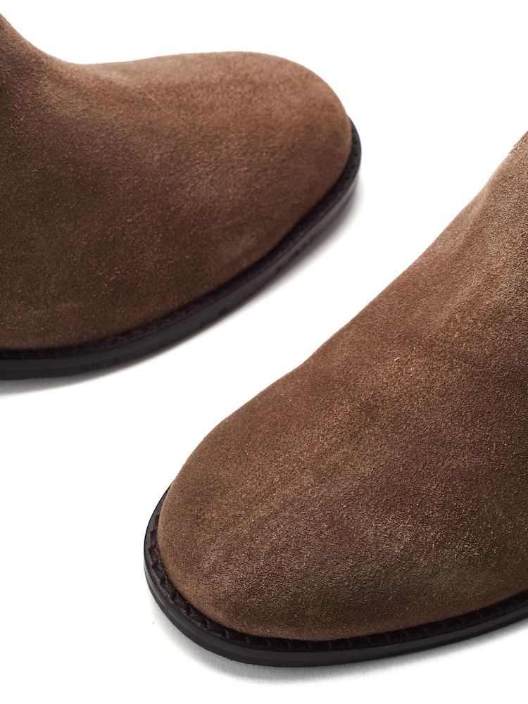 Moda in Pelle Sh Gallop Hidden Wedge Suede Western Ankle Boots - Image 4 of 4